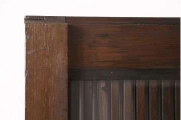 明治大正期の蔵戸をリペア&カスタム!1枚のみリサイズし、鍵を取り付け吊り戸仕様に加工。引き手を取り付け。四方枠製作。(玄関戸、引き戸、建具)