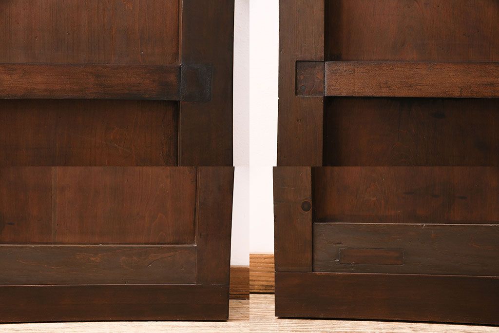 明治大正期の蔵戸をリペア&カスタム!1枚のみリサイズし、鍵を取り付け吊り戸仕様に加工。引き手を取り付け。四方枠製作。(玄関戸、引き戸、建具)