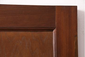 昭和中期のドアをリペア&カスタム!設置場所に合わせてリサイズ。ドアノブ、蝶番は取り外し、埋め木加工。(木製ドア、建具)