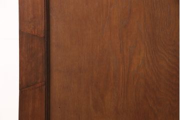 昭和中期のドアをリペア&カスタム!設置場所に合わせてリサイズ。ドアノブ、蝶番は取り外し、埋め木加工。(木製ドア、建具)