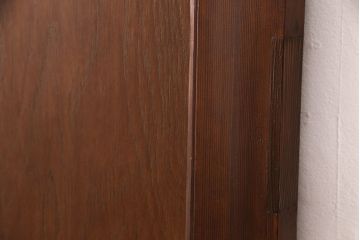 昭和中期のドアをリペア&カスタム!設置場所に合わせてリサイズ。ドアノブ、蝶番は取り外し、埋め木加工。(木製ドア、建具)