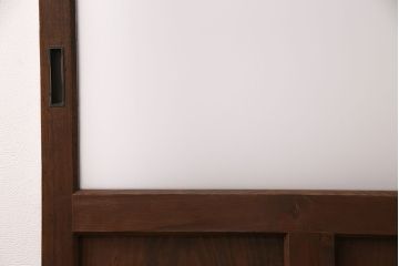 ガラス戸をリペア&カスタム!設置場所に合わせてリサイズ。戸車を取り付け。クリアガラスのみすりガラスへ入れ替え。(引き戸、建具)