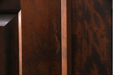 北海道民芸家具のワードローブをリペア&カスタム!ネクタイハンガーを取り外し、可動式の棚板を設置。靴棚にリメイク。(キャビネット、下駄箱)