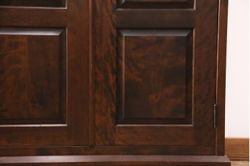 北海道民芸家具のワードローブをリペア&カスタム!ネクタイハンガーを取り外し、可動式の棚板を設置。靴棚にリメイク。(キャビネット、下駄箱)