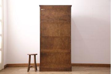 北海道民芸家具のワードローブをリペア&カスタム!ネクタイハンガーを取り外し、可動式の棚板を設置。靴棚にリメイク。(キャビネット、下駄箱)