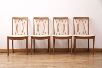 G-PLANのエックスバックチェア4脚をリペア&カスタム!座面の張り替え。現状に近しい色味に着色し仕上げ。(ダイニングチェア、椅子)