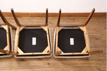G-PLANのエックスバックチェア4脚をリペア&カスタム!座面の張り替え。現状に近しい色味に着色し仕上げ。(ダイニングチェア、椅子)