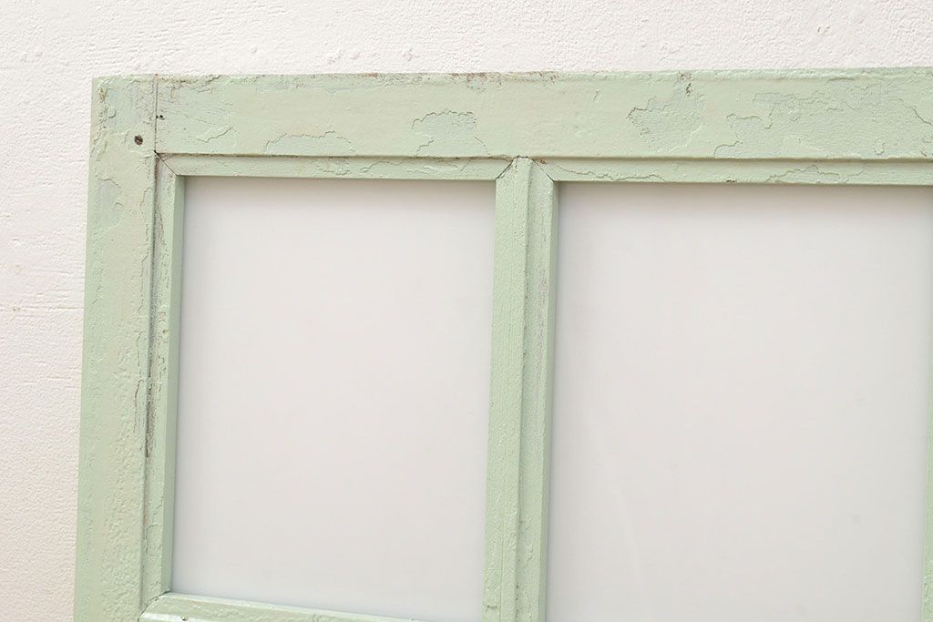 フランスアンティークのフィックス窓2枚をリペア&カスタム!高品質リペア済み商品のガラスをアクリル板へ差し替え。(はめ殺し窓)