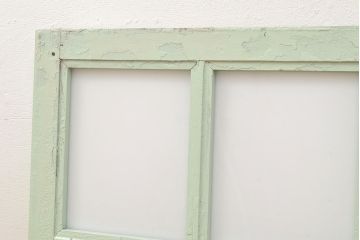 フランスアンティークのフィックス窓2枚をリペア&カスタム!高品質リペア済み商品のガラスをアクリル板へ差し替え。(はめ殺し窓)