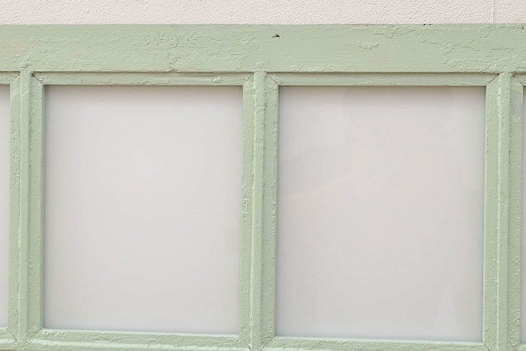 フランスアンティークのフィックス窓2枚をリペア&カスタム!高品質リペア済み商品のガラスをアクリル板へ差し替え。(はめ殺し窓)