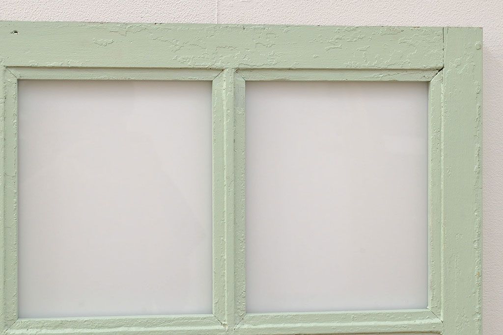 フランスアンティークのフィックス窓2枚をリペア&カスタム!高品質リペア済み商品のガラスをアクリル板へ差し替え。(はめ殺し窓)