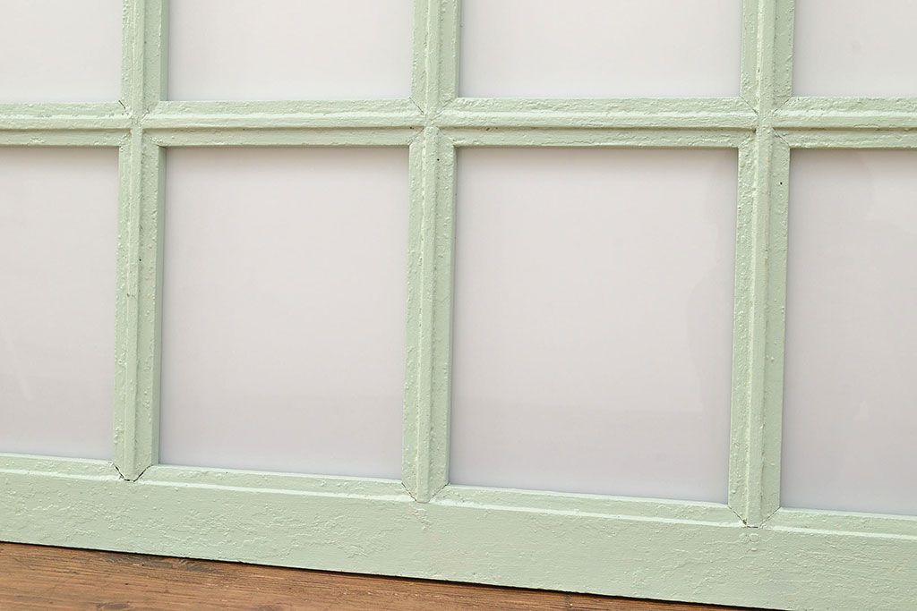 フランスアンティークのフィックス窓2枚をリペア&カスタム!高品質リペア済み商品のガラスをアクリル板へ差し替え。(はめ殺し窓)