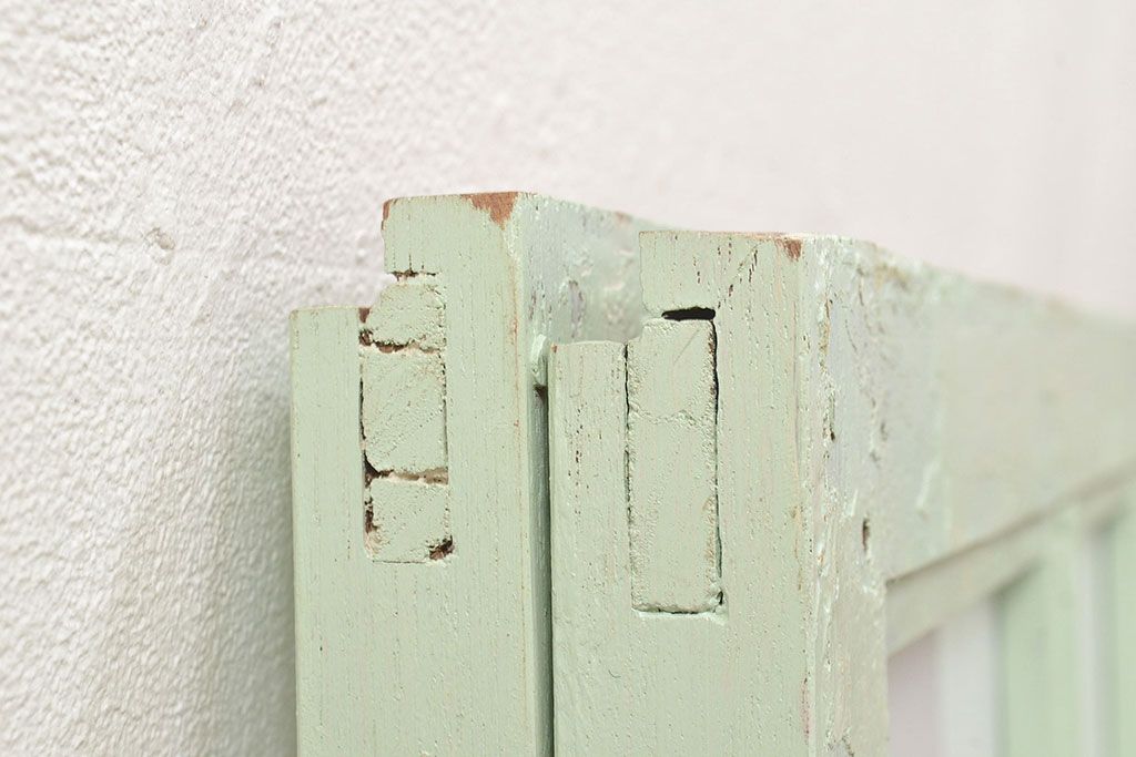 フランスアンティークのフィックス窓2枚をリペア&カスタム!高品質リペア済み商品のガラスをアクリル板へ差し替え。(はめ殺し窓)