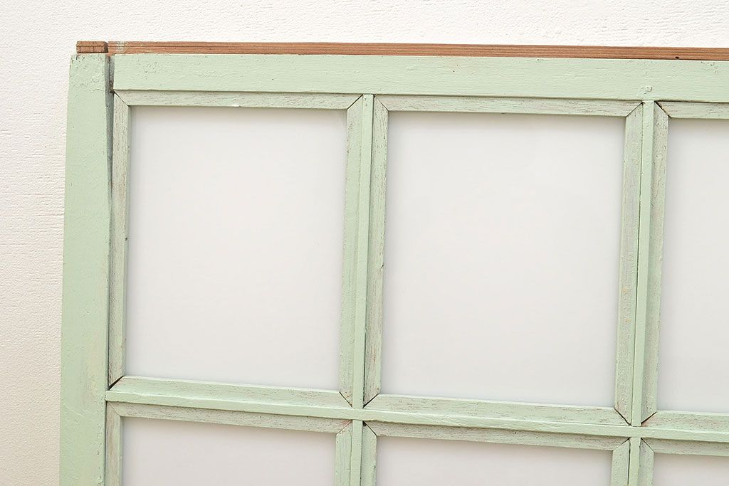 フランスアンティークのフィックス窓2枚をリペア&カスタム!高品質リペア済み商品のガラスをアクリル板へ差し替え。(はめ殺し窓)