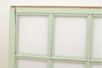 フランスアンティークのフィックス窓2枚をリペア&カスタム!高品質リペア済み商品のガラスをアクリル板へ差し替え。(はめ殺し窓)