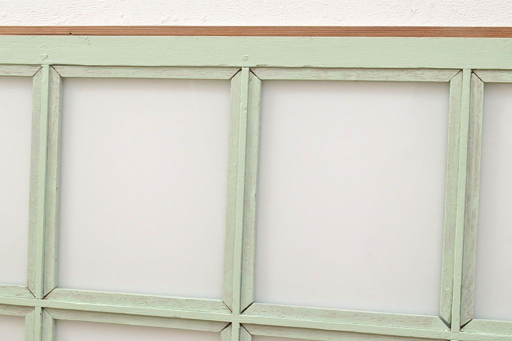 フランスアンティークのフィックス窓2枚をリペア&カスタム!高品質リペア済み商品のガラスをアクリル板へ差し替え。(はめ殺し窓)