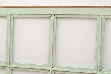 フランスアンティークのフィックス窓2枚をリペア&カスタム!高品質リペア済み商品のガラスをアクリル板へ差し替え。(はめ殺し窓)