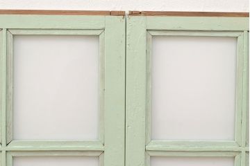 フランスアンティークのフィックス窓2枚をリペア&カスタム!高品質リペア済み商品のガラスをアクリル板へ差し替え。(はめ殺し窓)