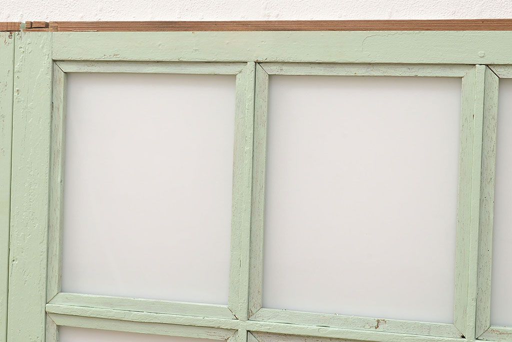 フランスアンティークのフィックス窓2枚をリペア&カスタム!高品質リペア済み商品のガラスをアクリル板へ差し替え。(はめ殺し窓)