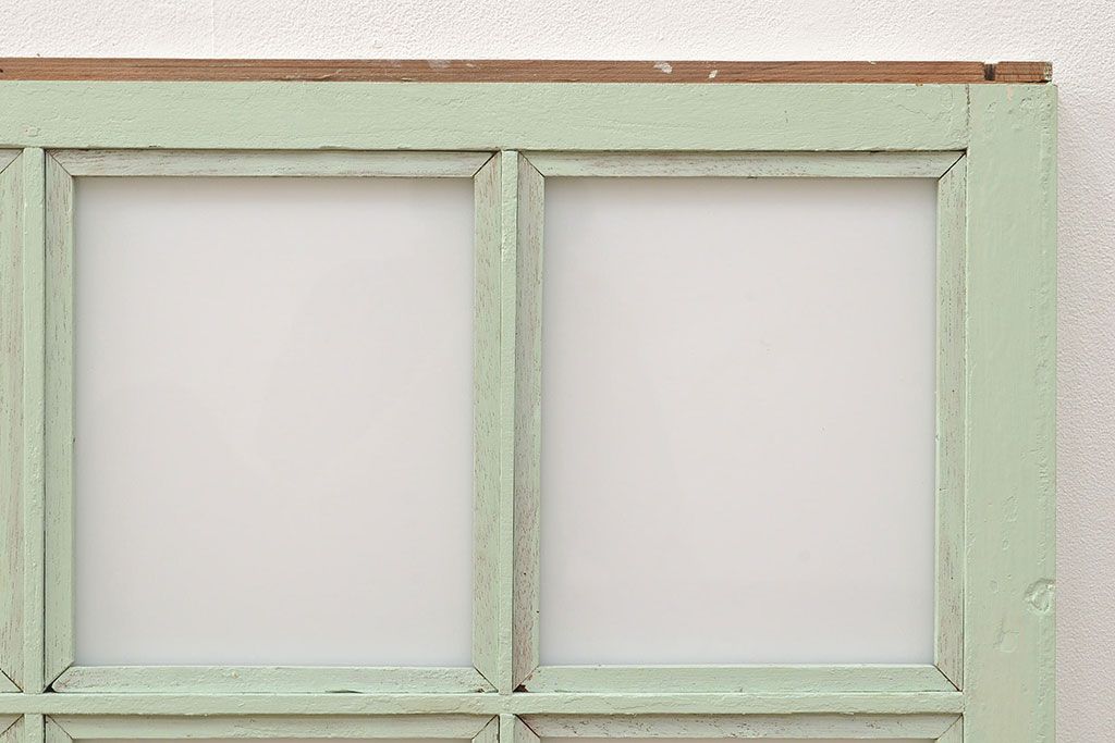 フランスアンティークのフィックス窓2枚をリペア&カスタム!高品質リペア済み商品のガラスをアクリル板へ差し替え。(はめ殺し窓)