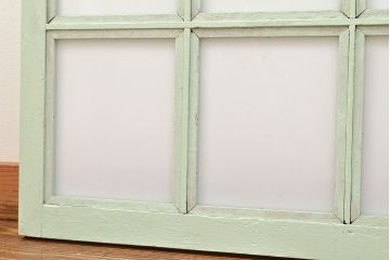 フランスアンティークのフィックス窓2枚をリペア&カスタム!高品質リペア済み商品のガラスをアクリル板へ差し替え。(はめ殺し窓)