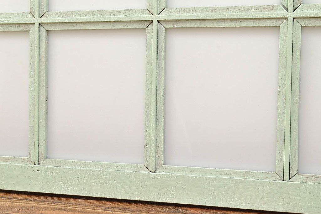 フランスアンティークのフィックス窓2枚をリペア&カスタム!高品質リペア済み商品のガラスをアクリル板へ差し替え。(はめ殺し窓)