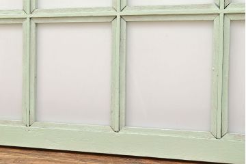 フランスアンティークのフィックス窓2枚をリペア&カスタム!高品質リペア済み商品のガラスをアクリル板へ差し替え。(はめ殺し窓)