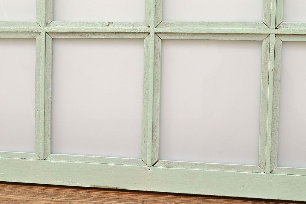 フランスアンティークのフィックス窓2枚をリペア&カスタム!高品質リペア済み商品のガラスをアクリル板へ差し替え。(はめ殺し窓)