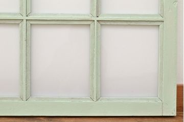 フランスアンティークのフィックス窓2枚をリペア&カスタム!高品質リペア済み商品のガラスをアクリル板へ差し替え。(はめ殺し窓)