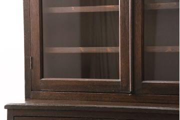 食器棚をリペア&カスタム!既存の棚を撤去し、可動式の棚板を新たに製作。現状に近しい色味に着色し仕上げ。(収納棚、戸棚、キャビネット、カップボード)