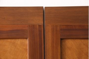 組子入り帯戸2枚をリペア&カスタム!設置場所に合わせてリサイズ。組子部分にクリアガラスを組み入れ。(引き戸、建具)