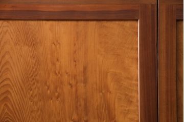 組子入り帯戸2枚をリペア&カスタム!設置場所に合わせてリサイズ。組子部分にクリアガラスを組み入れ。(引き戸、建具)