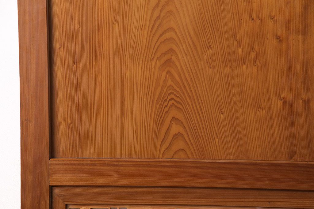 組子入り帯戸2枚をリペア&カスタム!設置場所に合わせてリサイズ。組子部分にクリアガラスを組み入れ。(引き戸、建具)