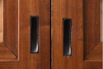 組子入り帯戸2枚をリペア&カスタム!設置場所に合わせてリサイズ。組子部分にクリアガラスを組み入れ。(引き戸、建具)