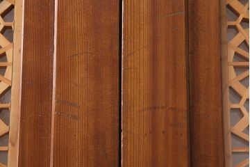 組子入り帯戸2枚をリペア&カスタム!設置場所に合わせてリサイズ。組子部分にクリアガラスを組み入れ。(引き戸、建具)