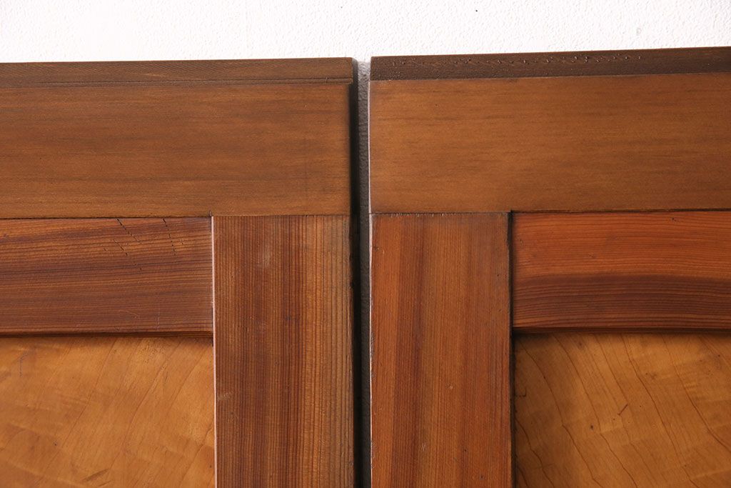 組子入り帯戸2枚をリペア&カスタム!設置場所に合わせてリサイズ。組子部分にクリアガラスを組み入れ。(引き戸、建具)