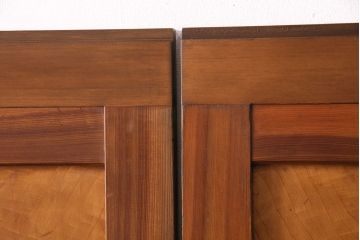 組子入り帯戸2枚をリペア&カスタム!設置場所に合わせてリサイズ。組子部分にクリアガラスを組み入れ。(引き戸、建具)