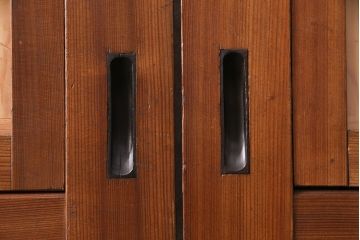 組子入り帯戸2枚をリペア&カスタム!設置場所に合わせてリサイズ。組子部分にクリアガラスを組み入れ。(引き戸、建具)