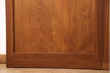 組子入り帯戸2枚をリペア&カスタム!設置場所に合わせてリサイズ。組子部分にクリアガラスを組み入れ。(引き戸、建具)