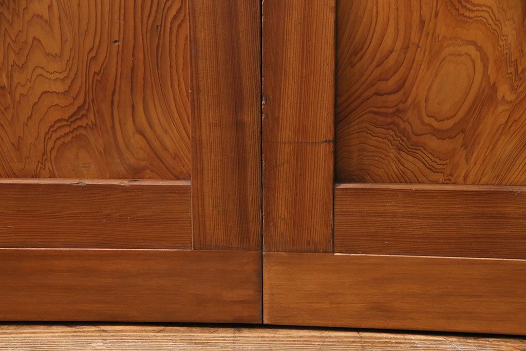 組子入り帯戸2枚をリペア&カスタム!設置場所に合わせてリサイズ。組子部分にクリアガラスを組み入れ。(引き戸、建具)