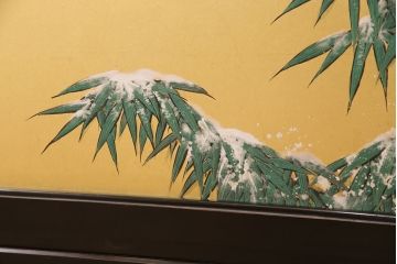 大正昭和初期の衝立の見た目を変えずに綺麗にリペア!木部のクリーニング、研磨。(パーテーション、つい立て)