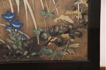 大正昭和初期の衝立の見た目を変えずに綺麗にリペア!木部のクリーニング、研磨。(パーテーション、つい立て)