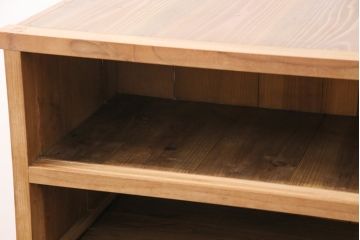 大正期の関東水屋箪笥をリペア&カスタム!ストリップド(剥離)加工を施し、天板を張り替え。可動式の棚板を設置。(収納棚、戸棚、食器棚)