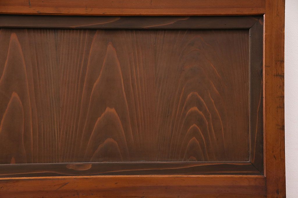 組子入りのガラス戸2枚をリペア&カスタム!吊り戸仕様に加工。埋木・加工部分の色合わせ。(引き戸、建具)