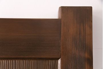 大正昭和初期の門扉一対をリペア&カスタム!耐荷重蝶番を取り付け。剥離後、明るい茶色に着色し、仕上げ。(木製ドア、建具)