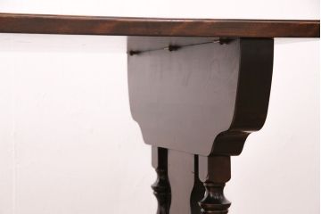 松本民芸家具の#29安川型卓をリペア&カスタム!高さをリサイズ。現状の色味に合わせて着色し仕上げ。(サイドテーブル、コンソールテーブル)