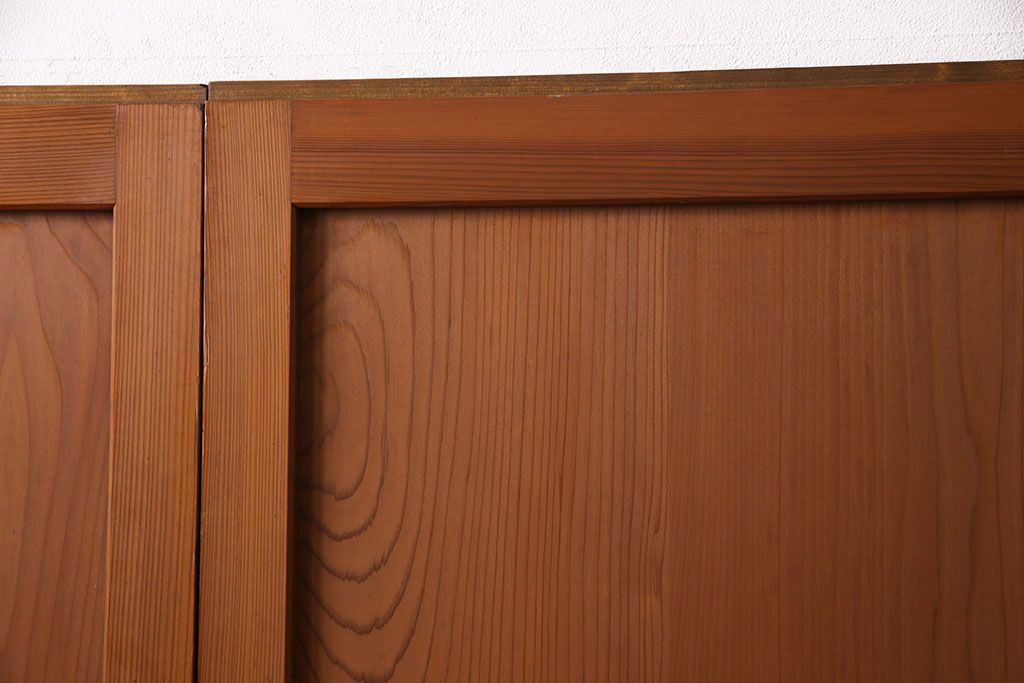 組子入り帯戸4枚をリペア&カスタム!設置場所に合わせてリサイズ。戸車を取り付け。帯部分のガラスをクリアガラスに変更。(引き戸、建具)