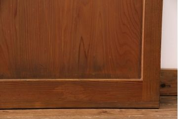 組子入り帯戸4枚をリペア&カスタム!設置場所に合わせてリサイズ。戸車を取り付け。帯部分のガラスをクリアガラスに変更。(引き戸、建具)