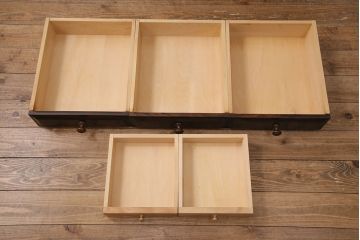 北海道民芸家具のサイドボードをリペア&カスタム!天板の補強。当店商品を参考に着色し仕上げ。(収納棚、戸棚、ローボード)