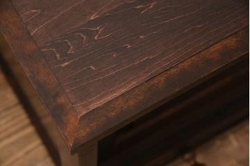 北海道民芸家具のサイドボードをリペア&カスタム!天板の補強。当店商品を参考に着色し仕上げ。(収納棚、戸棚、ローボード)